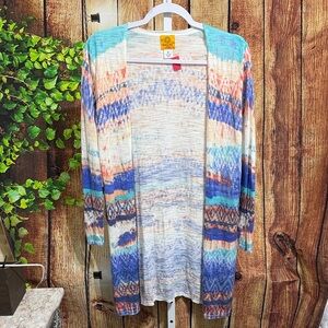 Ruby Rd. Lightweight Open Front Cardigan Size PL